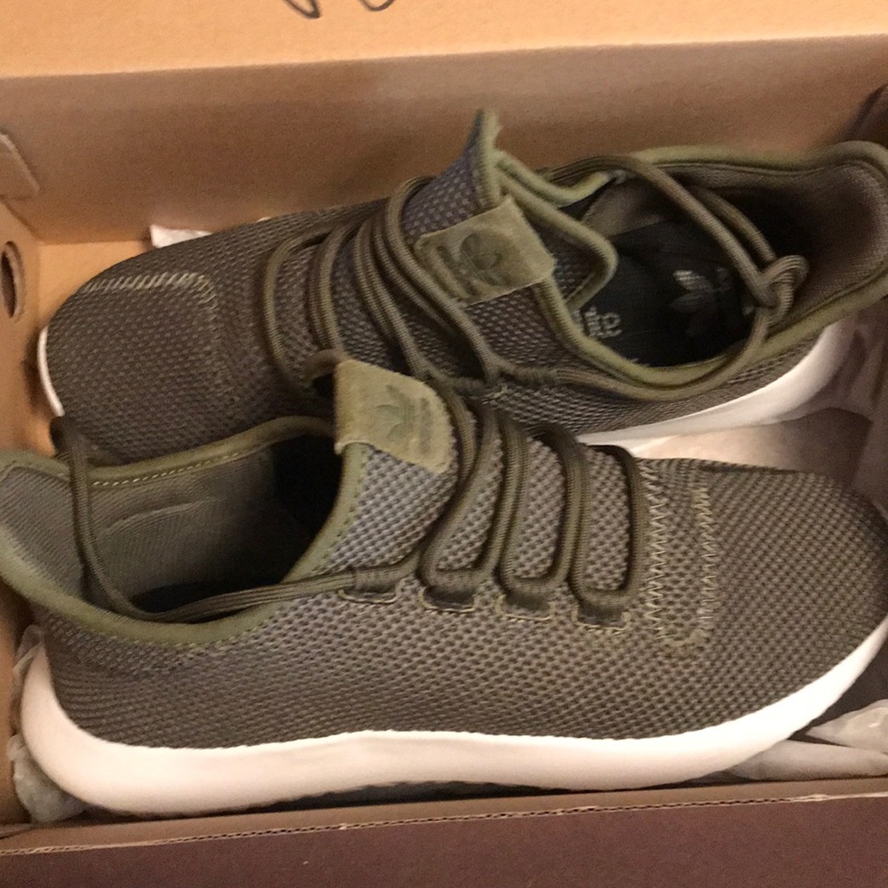 OLIVE GREEN ADIDAS worn once
